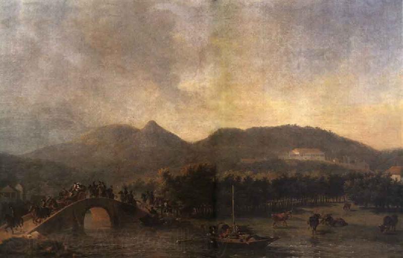 Nicolas-Antoine Taunay The Royal Processions Crossing of Maracana Bridge Spain oil painting art